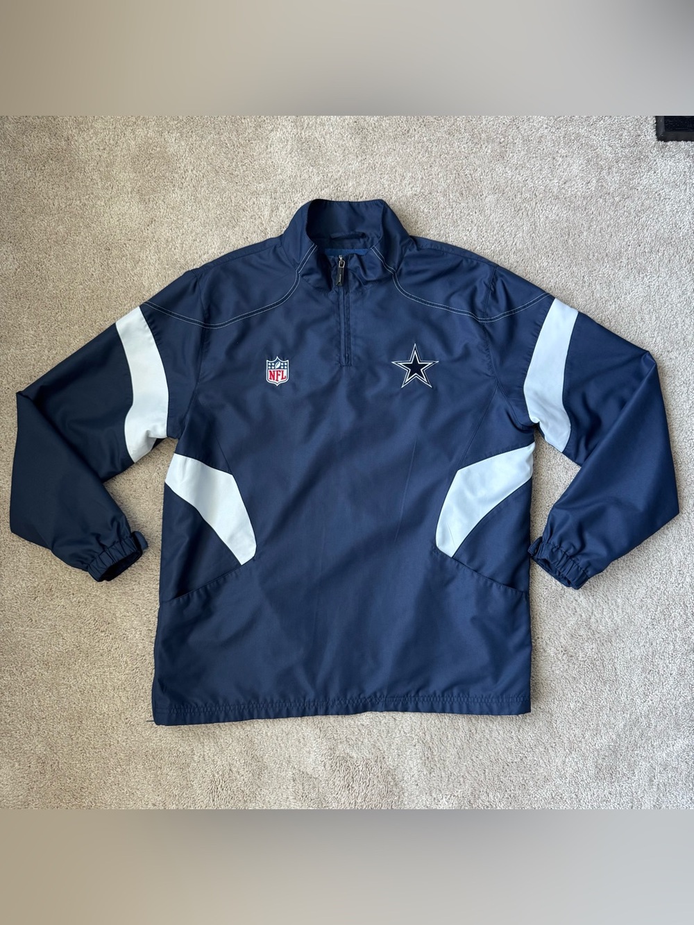 Dallas Cowboys Reebok Onfield Windbreaker Men Sz Large